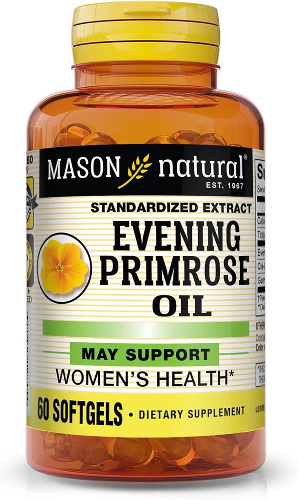 Mason Natural, Večer Primrose Oil Woman Health Softgels - 60 Ea