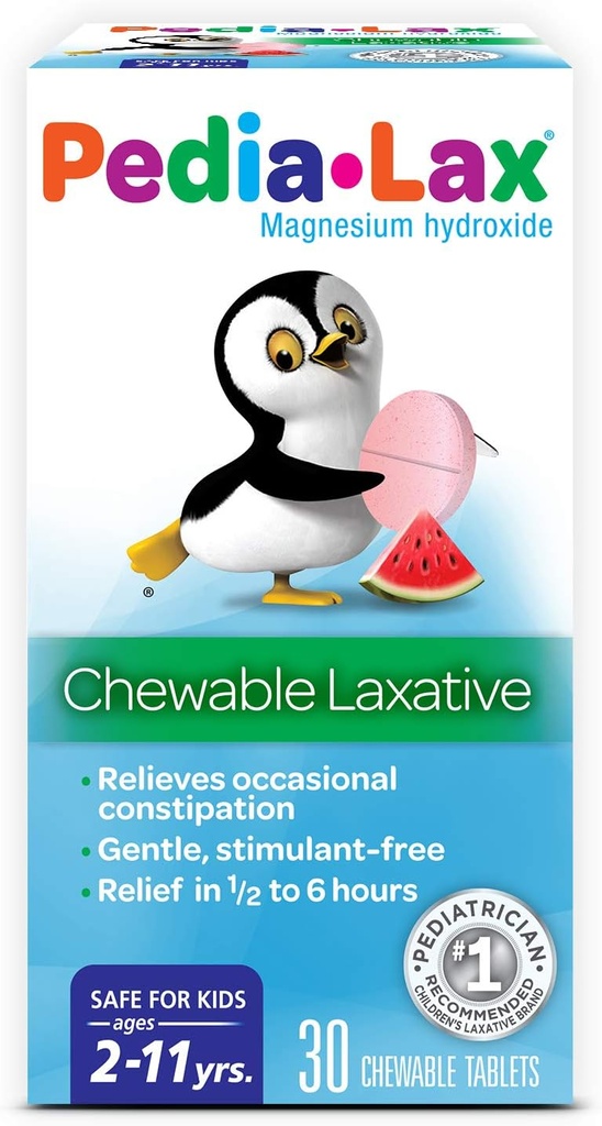 Pedia- Lax Laxative žvečljive tablete za otroke, starost 2-11 let, aroma lubenice, 30 CT