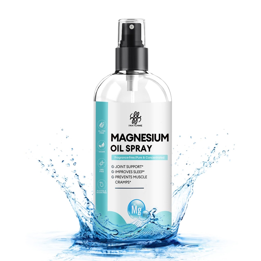 Magnezijevo olje Spray - Family Size13.19 oz Magnezijevo olje za noge in telo - Pure, Topical - Leg Cramps, Skupno zdravje in podpora za spanje, Hranijo kožo in lase - naravni, antični minerali
