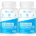 200 milijard Cfus 12 Sevi Probiotik, s 3 Organic Prebiotics, Probiotiki za ženske moške, Dnevni dodatek za imuno, Gut, Prebavno zdravje, Rokavice Stable, Non GSO, 120 Caps (120-dnevno oskrbo)