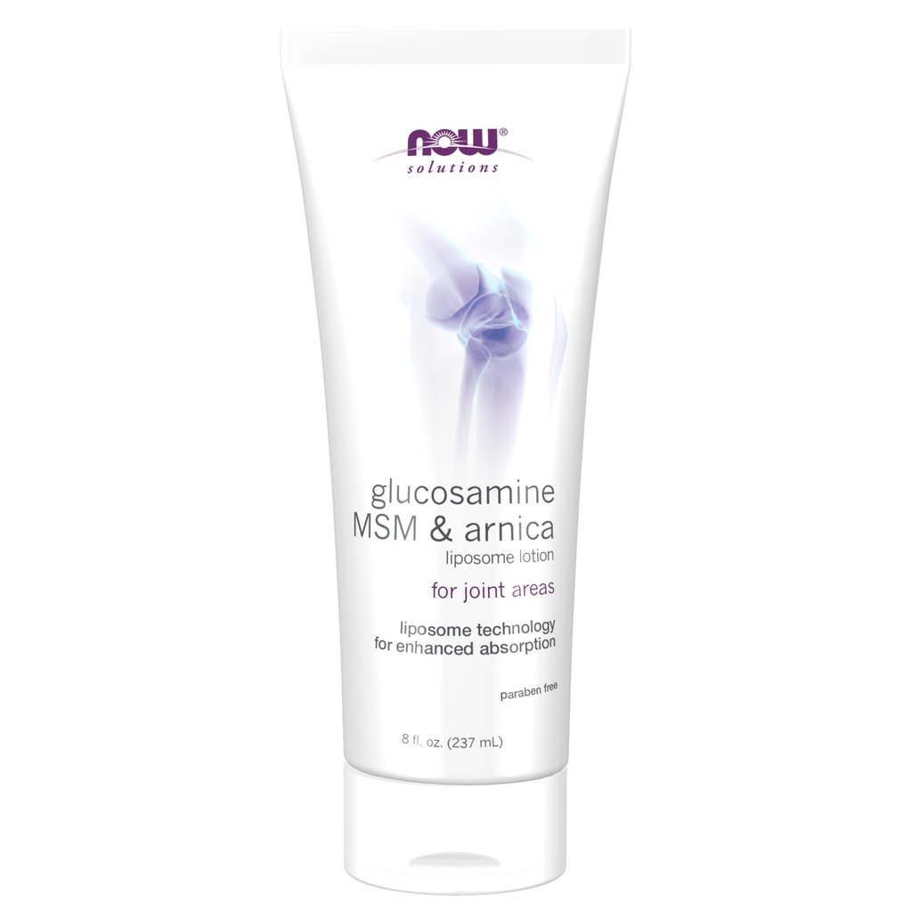 NOW Foods Solutions, Glukozamin, MSM in Arnica Liposome losijon, za skupne površine, Liposome tehnologija za izboljšano absorpcijo, 8-Ounce