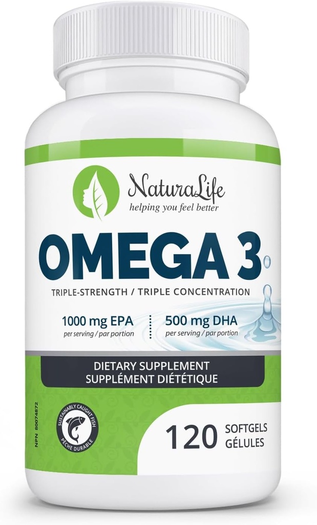 Trojna moč Omega 3 Ribje olje Kapsule 