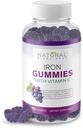 Iron Gumies z vitaminom C - Žvečilni železov dodatek za odrasle in otroke, Anemija pomanjkanja železa, podpora rdečih krvnih celic, energija, imunske funkcije, zdravje možganov, Max Absorpcija, 60 Vegan Gumies
