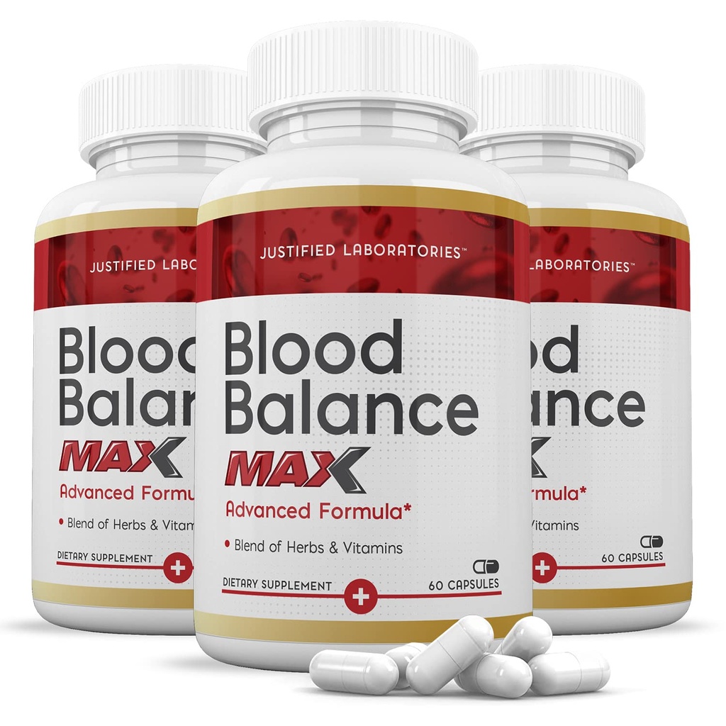 Upravičeni laboratoriji (3 Pack Blood Balance Max 1295MG Formula Dopolnilo tablete 180 Kapsula