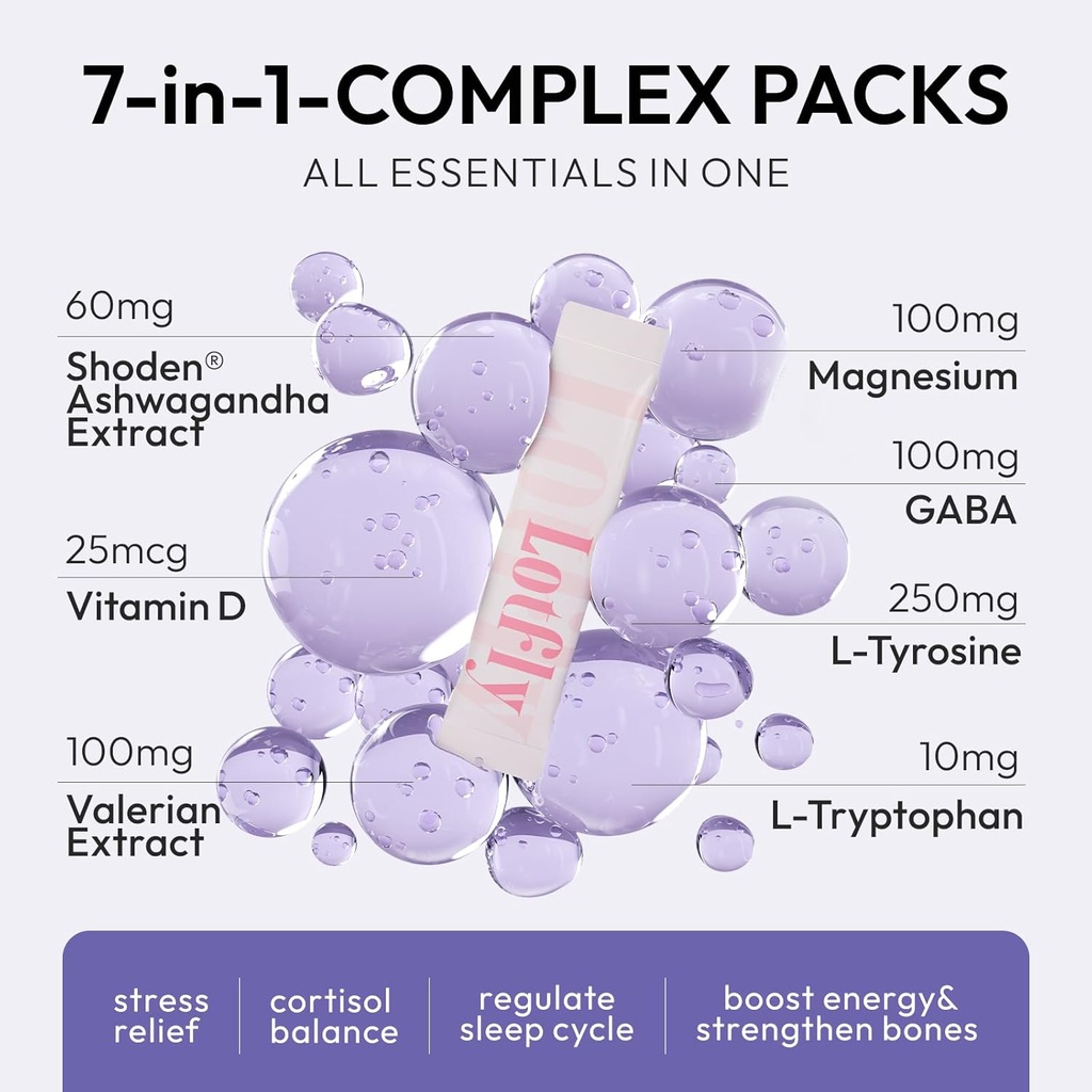 JustCalm v prahu mešanica – Stress Relief Uravnotežena raven kortizola Sprostitev in boljši spanec – z magnezijem, vitaminom D, Valerian Root, Tirozin, GABA & Shoden® Ashwagandha – Non-GMO – 10 Ct