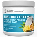 Dr. Berg Zero Sugar Hydration Keto Electrolyte Powder - Izboljšan w/ 1000 mg kalijeve in prave rožnate himalajske soli (NOT Table Salt) - Tropical Coconut, Ananas & Orange Dr.