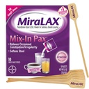 MiralaX Nežna zaprtost Odvajalni prašek, Stool Mehčalo s PEG 3350, Brez škodljivih stranskih učinkov, Enkratni odmerek Zmešajte Pax z mešanjem Stirrerjev, Potovalno pakiranje, 10 odmerkov