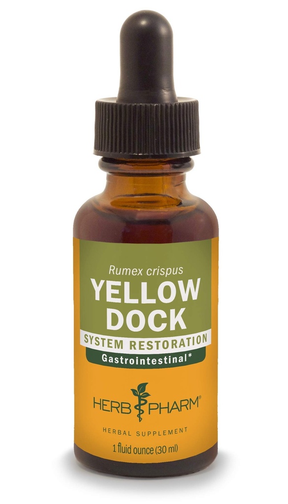 Herb Pharm Yellow Dock Tekoči ekstrakt za Digestive System Support - 1 Ounce