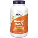NOW Foods Supplements, Omega 3-6-9 1000 mg z mešanico Lanovega semena, Večer Primrose, Canola, Črni ribez in Bučna semena, 250 Softgels