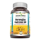 Amazing Omega Norvegian Cod Jetra Oil 1250 Mg Softgels Supplement 
