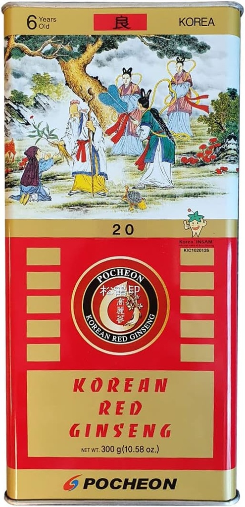 Pocheon 300g korejski konzervirani posušeni Panax Red Ginseng 14 Korenine 6Leta Dobra stopnja 300-20, naravna podpora imunske