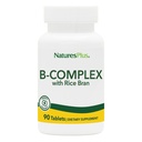 NaravaPlus B-kompleks z rižem Bran - 90 tablet - vegetarijanska, Gluten prosta - 90 postrežb