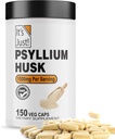 To je samo! - Psyllium Husk, prehranska vlaknina dodatek, Veggie kapsule, 1500 mg na serviranje, 150ct steklenička (150 števk)