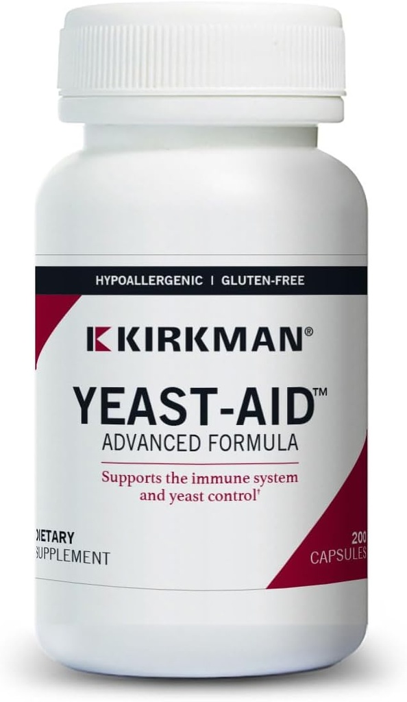 Kirkman - Yeast Aid Advanced Formula - 200 kapsul - Podpora Yeast Control - Podpora imunskega sistema - hipoalergenik