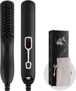 Brada Ravnalnik Comb za moške - nadgrajeni profesionalni električni moški brazde ravna ogrevanje čopiča Portable Anti-Scald 5 Nastavljive temperature in LCD zaslon z nosilno vrečko