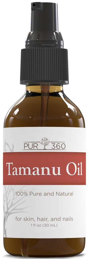 PUR360 Tamanu Oil - najboljše zdravljenje psoriaze, ekcema, akne brazgotine, Rosacea - Relief za suho, luskasto kožo, skalp in več - hladno stisnjeni – Proven 100% Pure