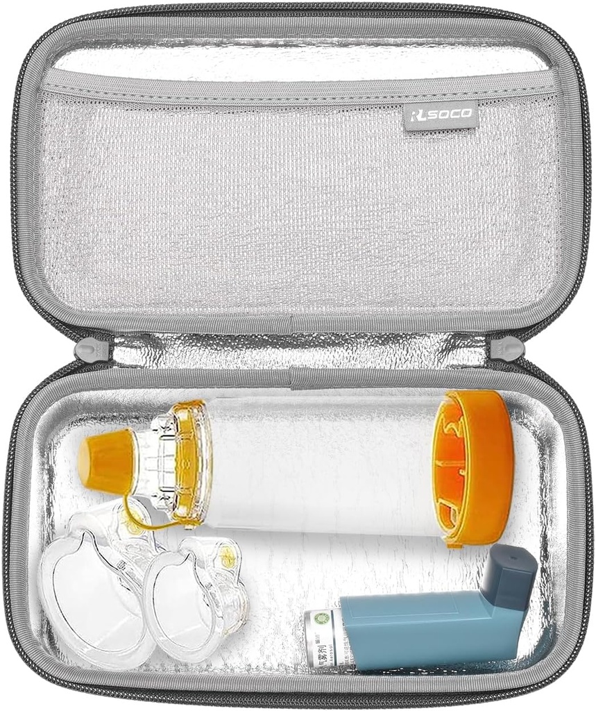 TUDI ZA VOZILA ASTHMA INHALER za otroke in odrasle, Vdihovalec Spacer potovalni primer za naprave,Mask in druge dodatke (samo zadeva)