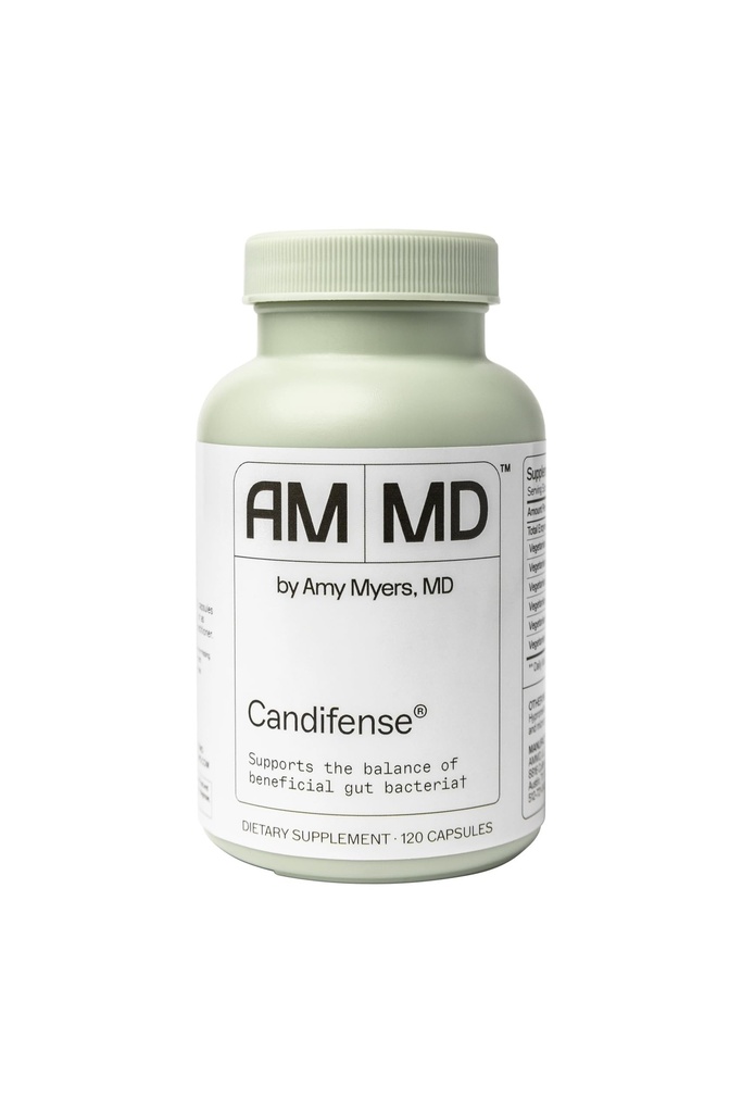 Amy Myers MD Candifense Candida Over Growth Supplement - Prebavne encime za prebavo Fiber - Gut Care za uravnoteženo mikrobiom - Gluten-free, Dairy-free & Non-Soy - 120 kapsul (60 strežbe)