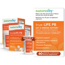 NatureCity True-Life-PB Shelf Stable Blend Prebiotics and Probiotics for Women and Men - Digestive Gut Health Supplements for Women and Men - Dairy Free - (60 Veggie Capsules)