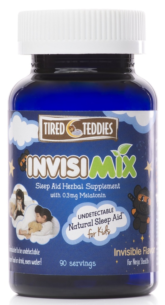 InvisiMix nizka doza melatonin 300 μg - brez okusa brezteksturiran prašek tekoči mix-in za otroke starosti 2+, 90 Servisi