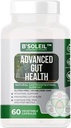 B’SoleilTM Advanced Gut Health Probiotics - Pre, Pro & Post Biotics - Natural Gastrointestinalna podpora - 60 Zelenjavnih kapsul - Gluten Free, Vegan & Non-GMO Genuine Health Probiotics - 25 milijard CFU