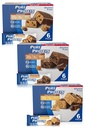 Čiste proteinske čokoladice, visoke beljakovine, hranilni prigrizki za podporo energije, nizek sladkor, brez glutena, brez krivde varietete Pack (Cookie Dough/Choc Caramel/Peanut Butter Cup), 1,76 oz, pakiranje po 18