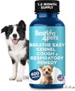 Dihanje Easy Natural Kašelj Relief za pse - Nežen starejši Dog Dihanje, Prebavne motnje in Sneesing Relief Plus Trahea in Airways podpora za Brachycephalic Psi zagotavlja miren sprehode in mirno spanje
