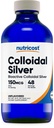Nutricost Colloidal Silver 8oz - Kobalt modre steklene steklenice, bioaktivno koloidno srebro