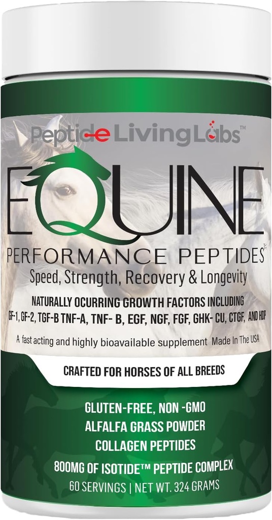 Equine Performance Peptides konj Peptide, Eko konji dodatek, Hoof Joint & Mišična podpora, Pridobivanje teže za konje, 60 Serving