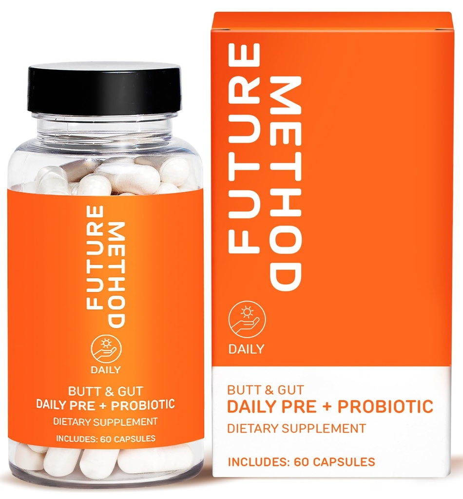 PRIHODNJA METODA Sinbiotiki Prebiotiki za moške in ženske - probiotiki in prebiotični dodatek za prebavo, imuniteto in rednost (60ct)