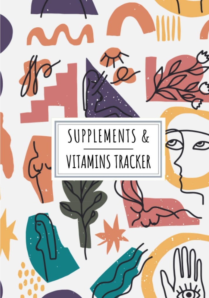 Dodatki & Vitamini Sledilnik: Dnevni dodatek & Vitamin Log Book 