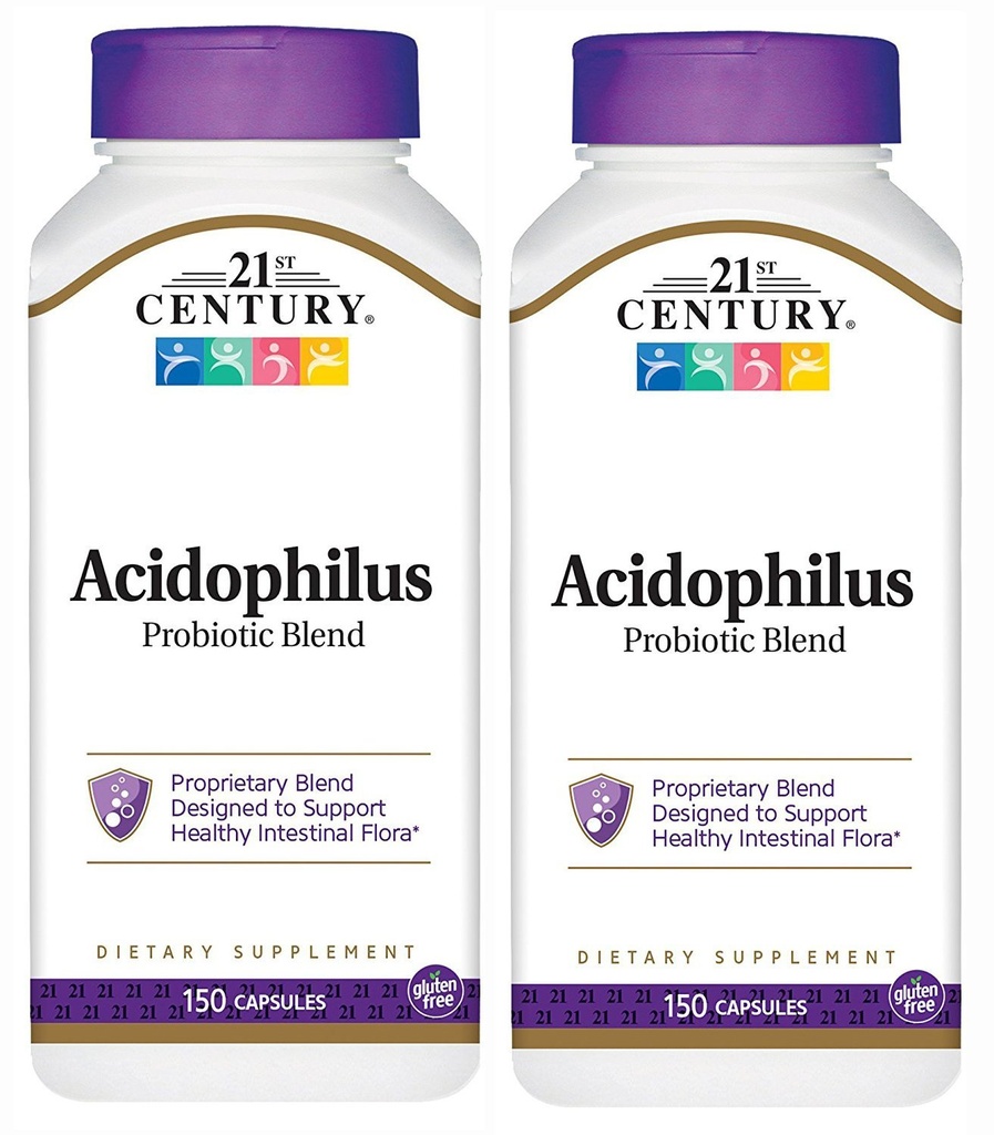 Acidofil probiotične mešanice iz 21. stoletja, 150-Count (paket po 2)