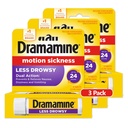 Dramamin ves dan manj dremav, gibalna bolezen Relief, 8 Štetje, 3 paket