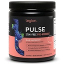 LEGION Pulse Pre Workout dodatek - Vse naravne dušikov oksid Preworkout pijača za povečanje energije, Kreatin brezplačno, naravno sladkan, Beta Alanin, Citrulin, Alpha GPC (Kafein brezplačno modra Razz)