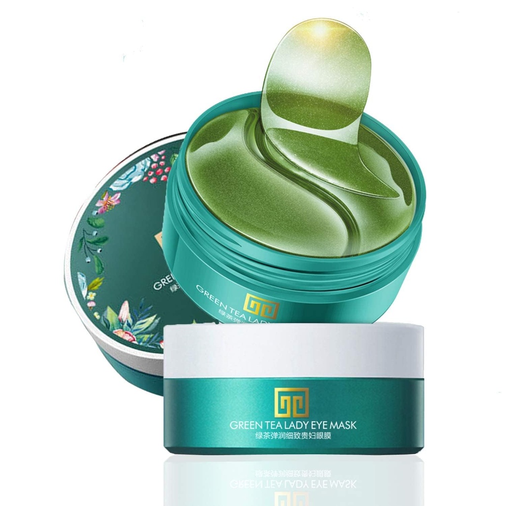 Pod očesno masko, kolagenska maska 60 kosov, izvleček zelenega čaja pod očesnimi obliži, maska za Puffy Eyes, Undereye temni krogi zdravljenja, pod očesnimi padci, anti-Wrinkle Gel Pads