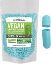 XPRS Nutra velikost 3 prazne kapsule - 500 Število prazne Veganske tablete - Vegetarijanske tablete - DIY Zelenjavne kapsule Polnjenje - Veggie Tablete Caps (Aqua)
