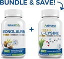 Naravna zdravila: Premium Monolaurin 600mg + Čist L-lizin 600mg