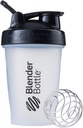 BlenderBottle Classic Shaker steklenica kot nalašč za beljakovinske pretrese in pred vadbo, 20-ounce, jasno/črno