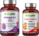 biophix vitamin K2 MK-7-100 μg 60 - brez vitamina C- 1000 30 tablete - podpira imuno zdravje močnih kosti