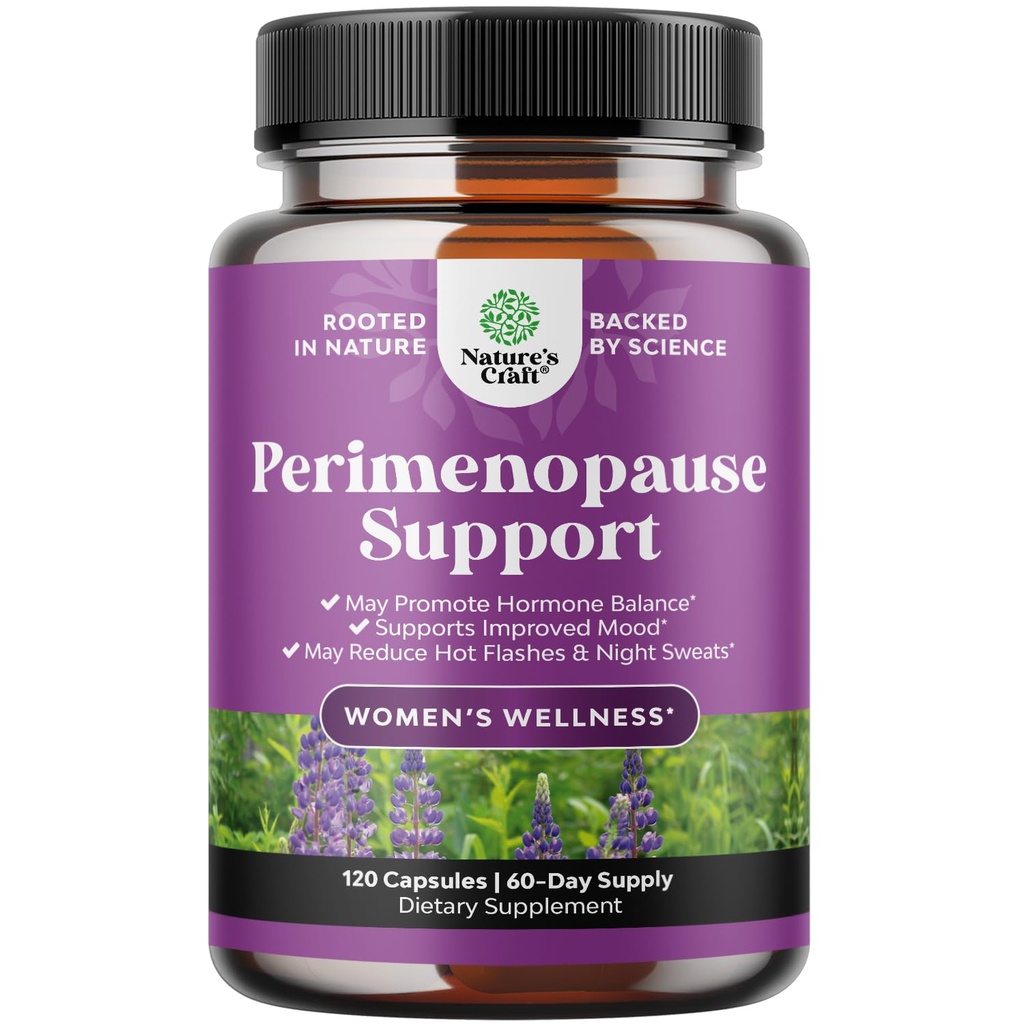 Popolna perimenopavza Dodatek za ženske - Več koristi Menopause Enostavnost za ženske z Maca Root Vitex Berry & Black Cohosh za vroče Flashes nočno potenje Hormone Balance in podporo razpoloženja (2 mesec)