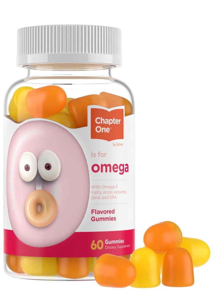 Zahler - Poglavje Omega 3 Gumiji za otroke (60 Count) - Brez ribjega olja, Košir, z Omega 3-6-9, EPA & DHA
