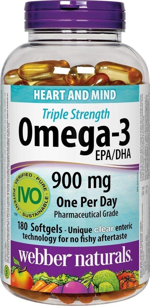 Webber Naturals Trojno močna Omega-3, 200 Softgels