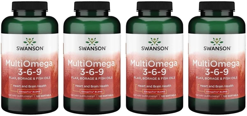 Swanson Multiomega 3-6-9 (Flax Borage Fish) 2400 Milligrams 120 Sgels (4 pakiranje)