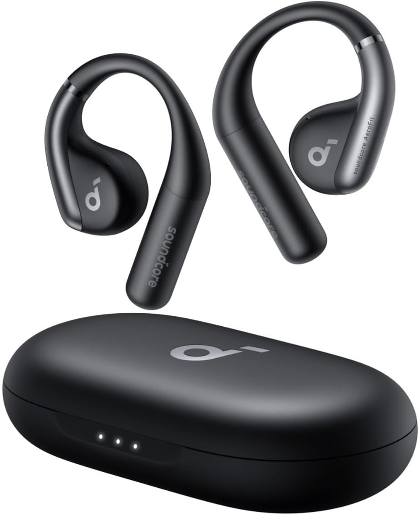 Soundcore by Anker, AeroFit Open-Ear slušalke, Ultra Comfort, Snug Fit, Ergonomska ušesna kljuka, Uravnotežen zvok, IPX7 vodoodporna, 42H Playtime,Malo-zeleno prijazno,App Control,Clear Calls,Wireless ušesa