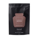 čokoladni proteini na bazi WelleCo v prahu, mešanica organskega rjavega riža in pee, 16 g beljakovin na obrok, dodatek brez mleka za energijo, regeneracija in dnevna prehrana, 10.5 oz