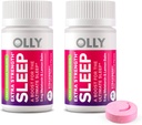 OLY ekstra moč spanja hitro raztopi tablete, 5mg melatonin, Vegan, jagode - 60ct