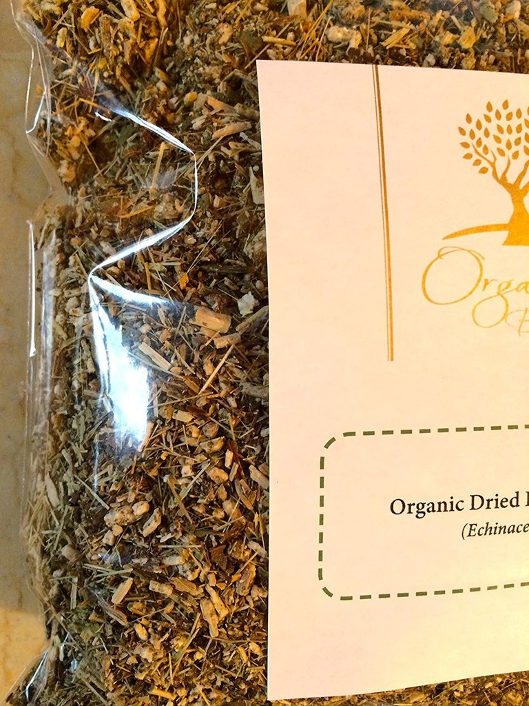 Organski Bio zelišča-Echinacea posušene rože – 100% naravna, Premium kakovost Herb za zeliščni čaj, Tinkture in sredstva – Brez dodatkov, Non-GMO (Echinacea Purpurea) 6 Oz