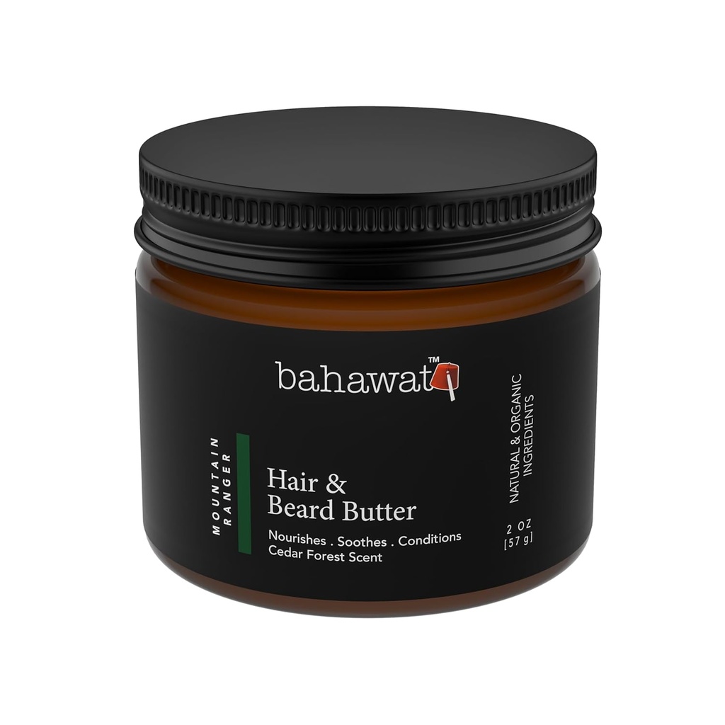 BAHAWAT Lasje & Brada Maslo za moške Leave-in Conditioner - Cedar Gozdni vonj - Okrepiti & Mehko– Izdelano v ZDA -Organic naravne sestavine 