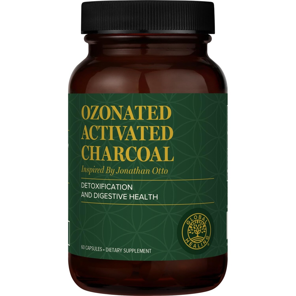 Globalni center za zdravljenje - Ozoniran aktiviran Charcoal v prahu - Napredno prebavni razstrupljanje, ki adsorbira notranje neželene spojine - pomaga sprostiti občasno neugodje plina - 60 Aktivirane Charcoal tablete