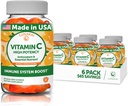 Lunakai Vitamin C Gumiji za odrasle in otroke - Organski VIT C Veganski žvečljivi Gumi Vitamini - 250 mg Odrasli, otroci, Toddlerjevi žvečilni gumi - 6 pack